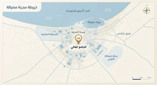 خريطة توضيحية لموقع مصراتة