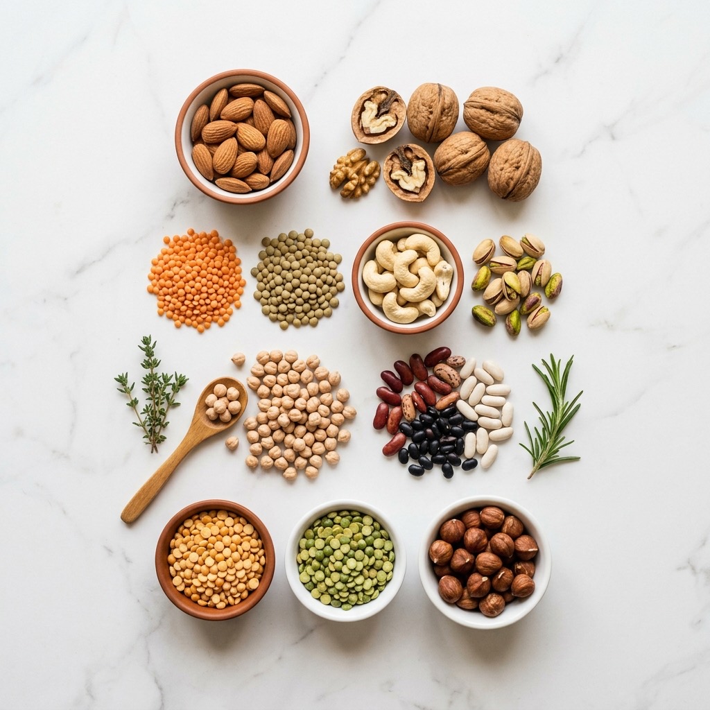 Assorted premium nuts and organic pulses